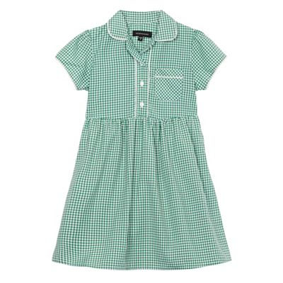 Debenhams Girls' green gingham print dress